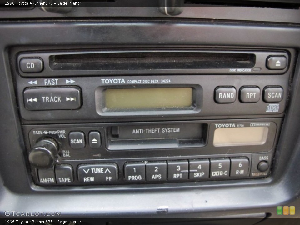 Beige Interior Audio System for the 1996 Toyota 4Runner SR5 #61006720