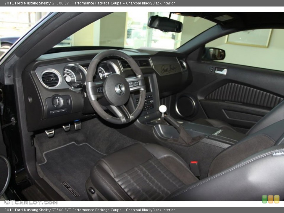 Charcoal Black/Black Interior Photo for the 2011 Ford Mustang Shelby GT500 SVT Performance Package Coupe #61010554