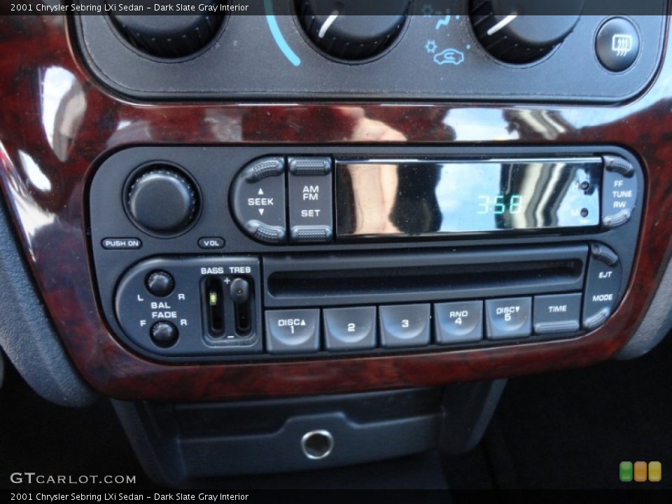 Dark Slate Gray Interior Audio System for the 2001 Chrysler Sebring LXi Sedan #61013440