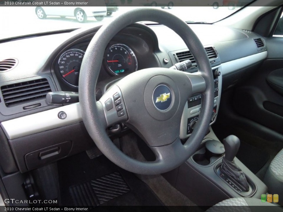 Ebony Interior Steering Wheel for the 2010 Chevrolet Cobalt LT Sedan #61013740
