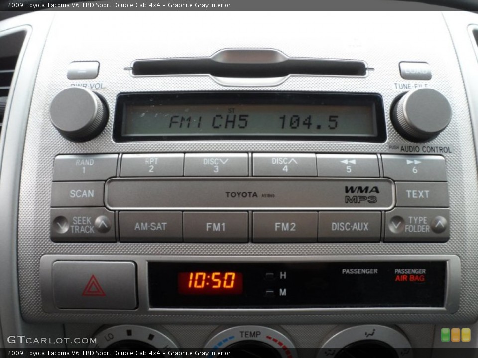 Graphite Gray Interior Audio System for the 2009 Toyota Tacoma V6 TRD Sport Double Cab 4x4 #61014727