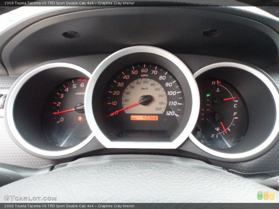 Graphite Gray Interior Gauges for the 2009 Toyota Tacoma V6 TRD Sport Double Cab 4x4 #61014769
