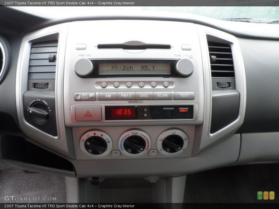 Graphite Gray Interior Controls for the 2007 Toyota Tacoma V6 TRD Sport Double Cab 4x4 #61015420