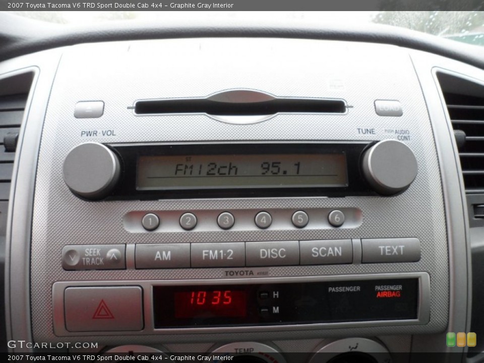 Graphite Gray Interior Audio System for the 2007 Toyota Tacoma V6 TRD Sport Double Cab 4x4 #61015429