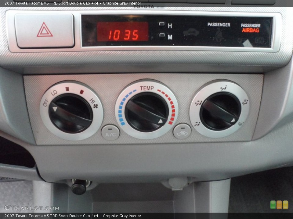 Graphite Gray Interior Controls for the 2007 Toyota Tacoma V6 TRD Sport Double Cab 4x4 #61015438
