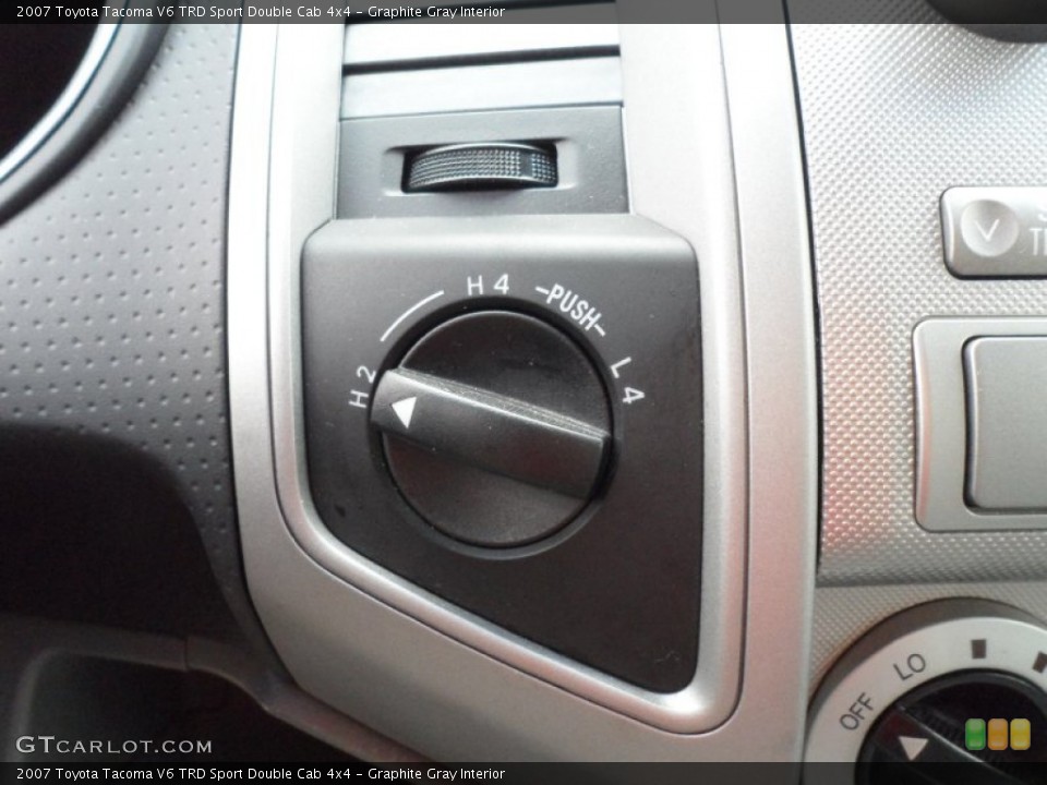 Graphite Gray Interior Controls for the 2007 Toyota Tacoma V6 TRD Sport Double Cab 4x4 #61015447
