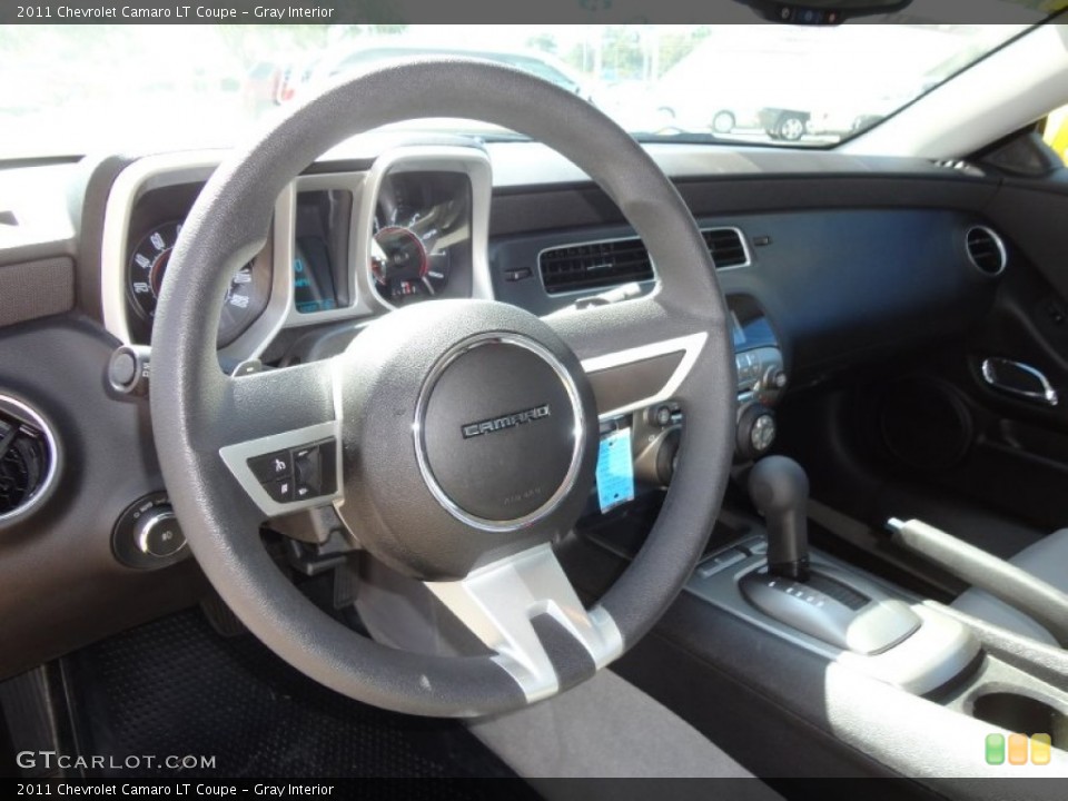 Gray Interior Steering Wheel for the 2011 Chevrolet Camaro LT Coupe #61015486