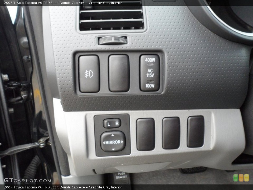 Graphite Gray Interior Controls for the 2007 Toyota Tacoma V6 TRD Sport Double Cab 4x4 #61015489