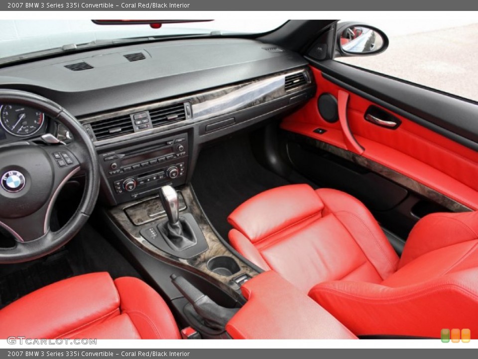Coral Red/Black Interior Photo for the 2007 BMW 3 Series 335i Convertible #61016461
