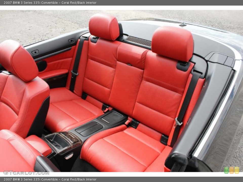 Coral Red/Black Interior Photo for the 2007 BMW 3 Series 335i Convertible #61016953