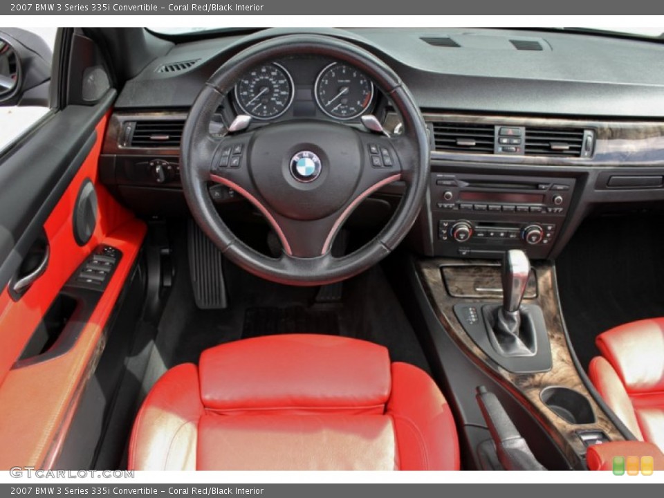 Coral Red/Black Interior Dashboard for the 2007 BMW 3 Series 335i Convertible #61016959