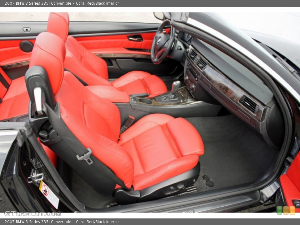 Coral Red/Black Interior Photo for the 2007 BMW 3 Series 335i Convertible #61016977
