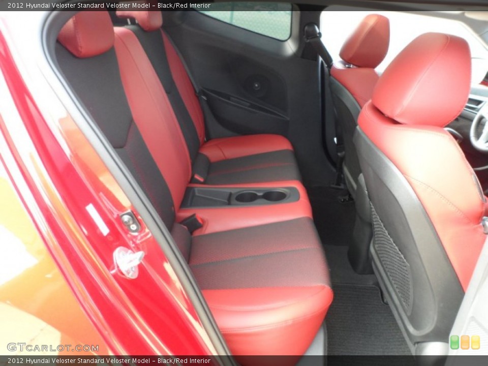 Black/Red Interior Rear Seat for the 2012 Hyundai Veloster  #61017883