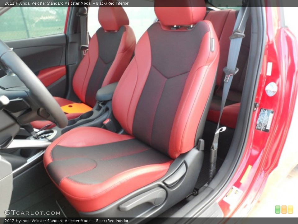 Black/Red Interior Front Seat for the 2012 Hyundai Veloster  #61017901