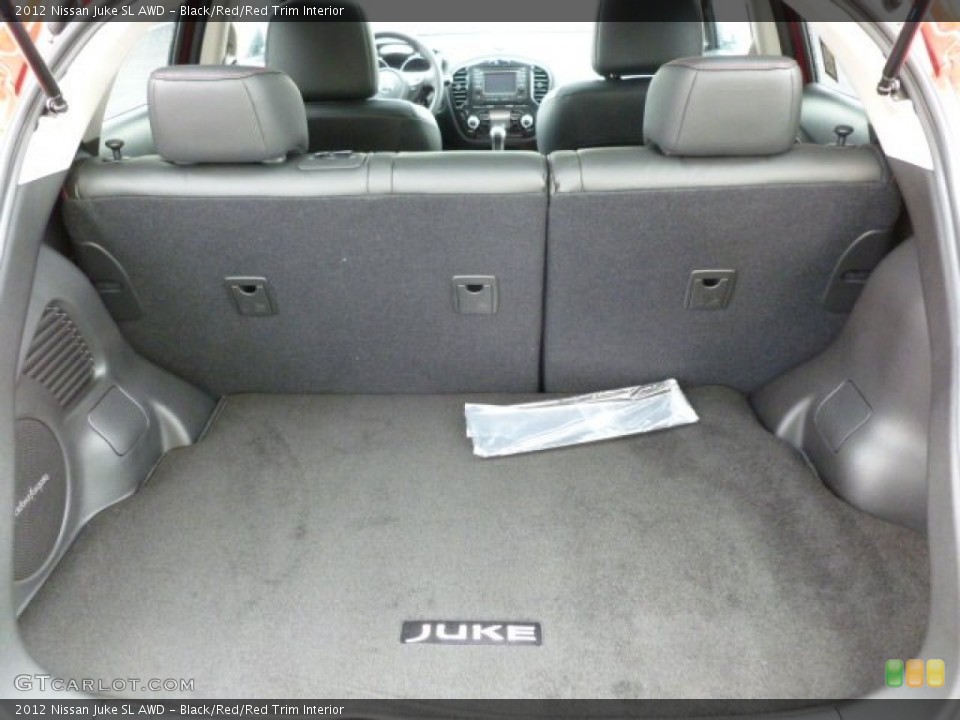 Black/Red/Red Trim Interior Trunk for the 2012 Nissan Juke SL AWD #61018762