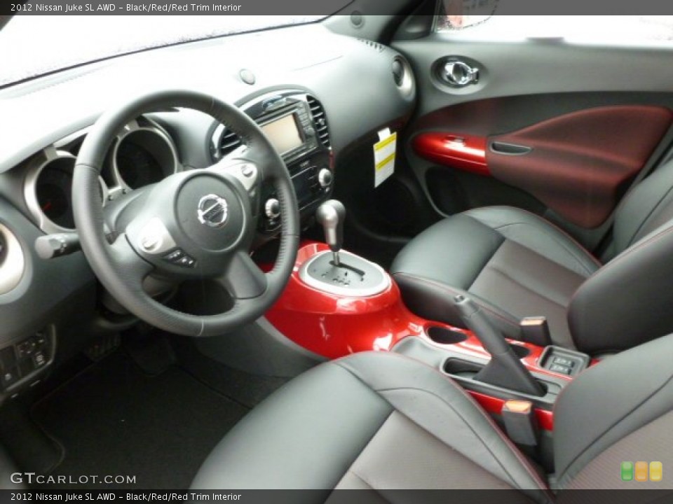 Black/Red/Red Trim Interior Photo for the 2012 Nissan Juke SL AWD #61018780