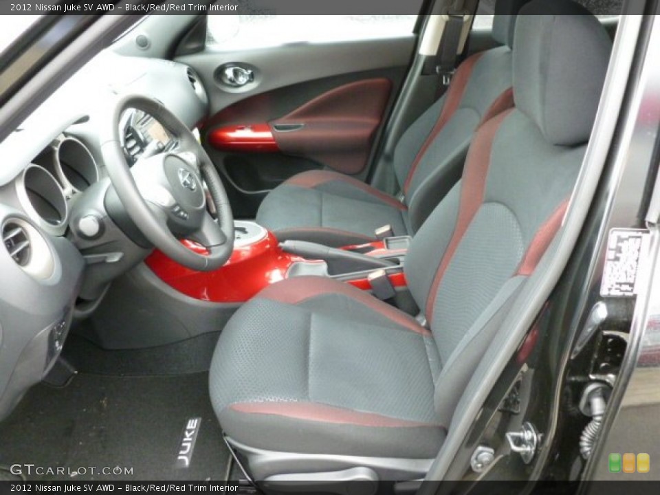 Black/Red/Red Trim Interior Photo for the 2012 Nissan Juke SV AWD #61019005