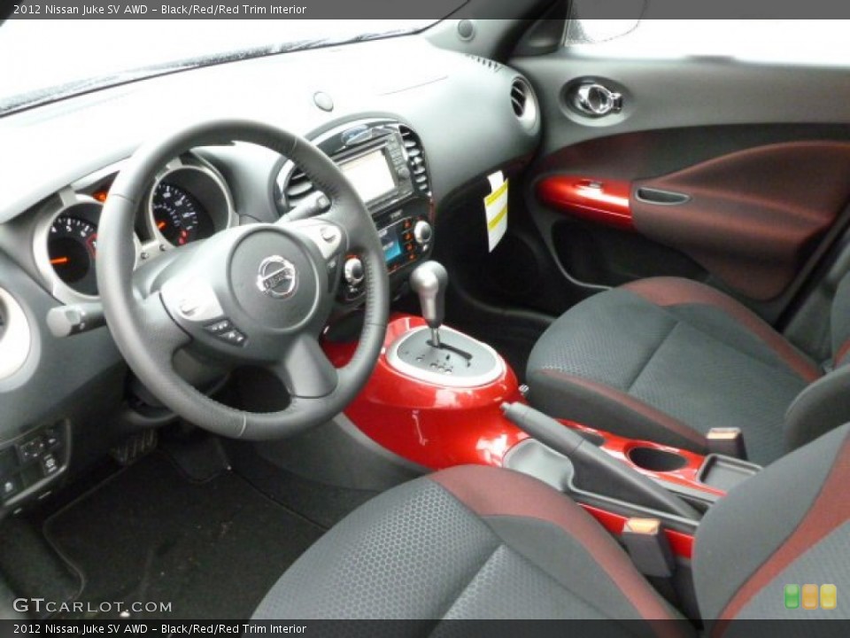 Black/Red/Red Trim Interior Photo for the 2012 Nissan Juke SV AWD #61019011