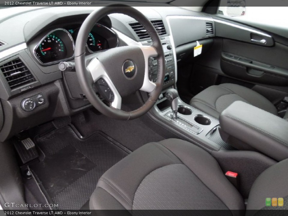 Ebony Interior Prime Interior for the 2012 Chevrolet Traverse LT AWD #61019818