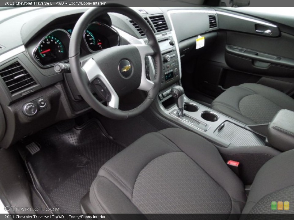 Ebony/Ebony Interior Prime Interior for the 2011 Chevrolet Traverse LT AWD #61020295
