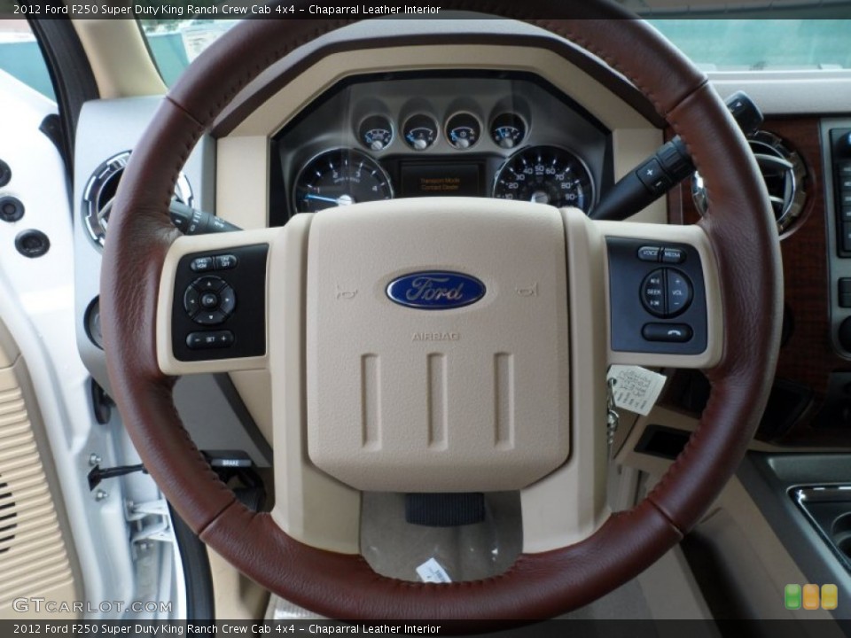 Chaparral Leather Interior Steering Wheel for the 2012 Ford F250 Super Duty King Ranch Crew Cab 4x4 #61020724