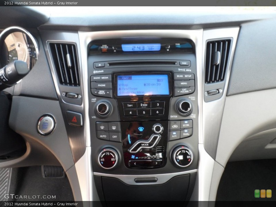 Gray Interior Controls for the 2012 Hyundai Sonata Hybrid #61021429