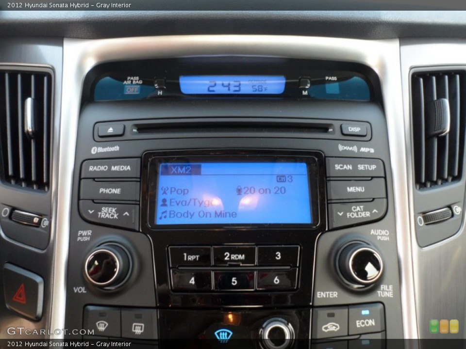 Gray Interior Audio System for the 2012 Hyundai Sonata Hybrid #61021435