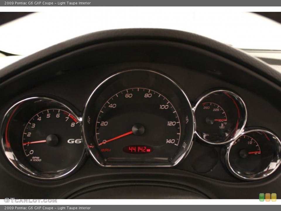 Light Taupe Interior Gauges for the 2009 Pontiac G6 GXP Coupe #61021669
