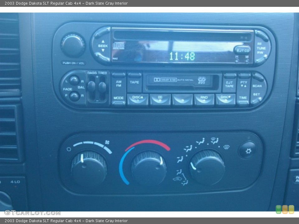 Dark Slate Gray Interior Audio System for the 2003 Dodge Dakota SLT Regular Cab 4x4 #61021882