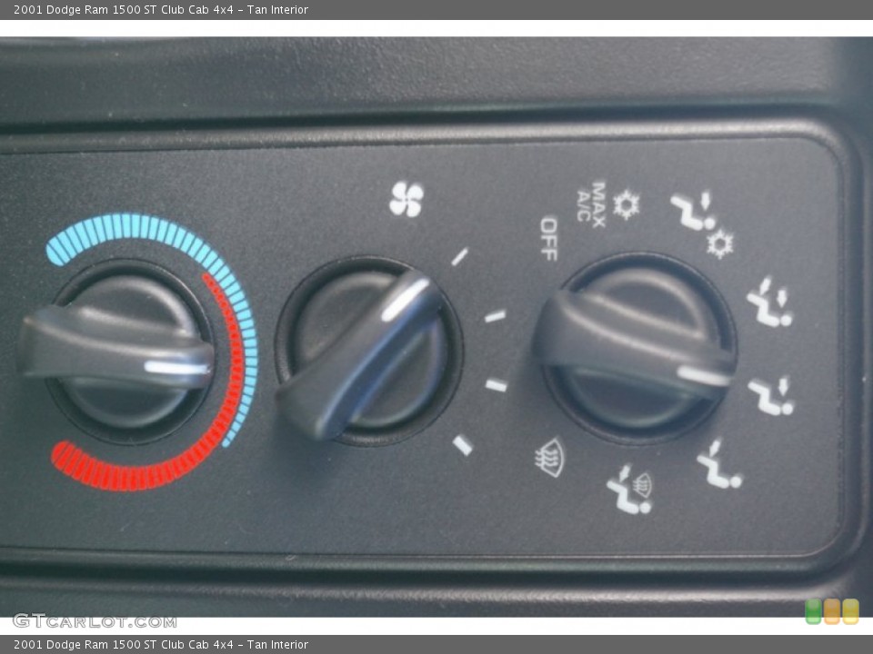Tan Interior Controls for the 2001 Dodge Ram 1500 ST Club Cab 4x4 #61022527