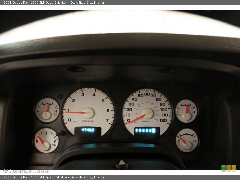 Dark Slate Gray Interior Gauges for the 2003 Dodge Ram 1500 SLT Quad Cab 4x4 #61022719