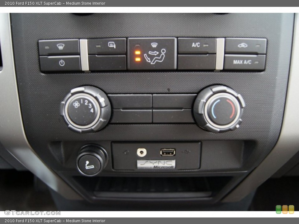 Medium Stone Interior Controls for the 2010 Ford F150 XLT SuperCab #61025614