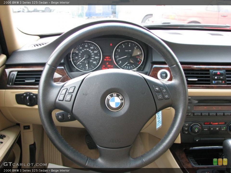 Beige Interior Steering Wheel for the 2006 BMW 3 Series 325i Sedan #61027480