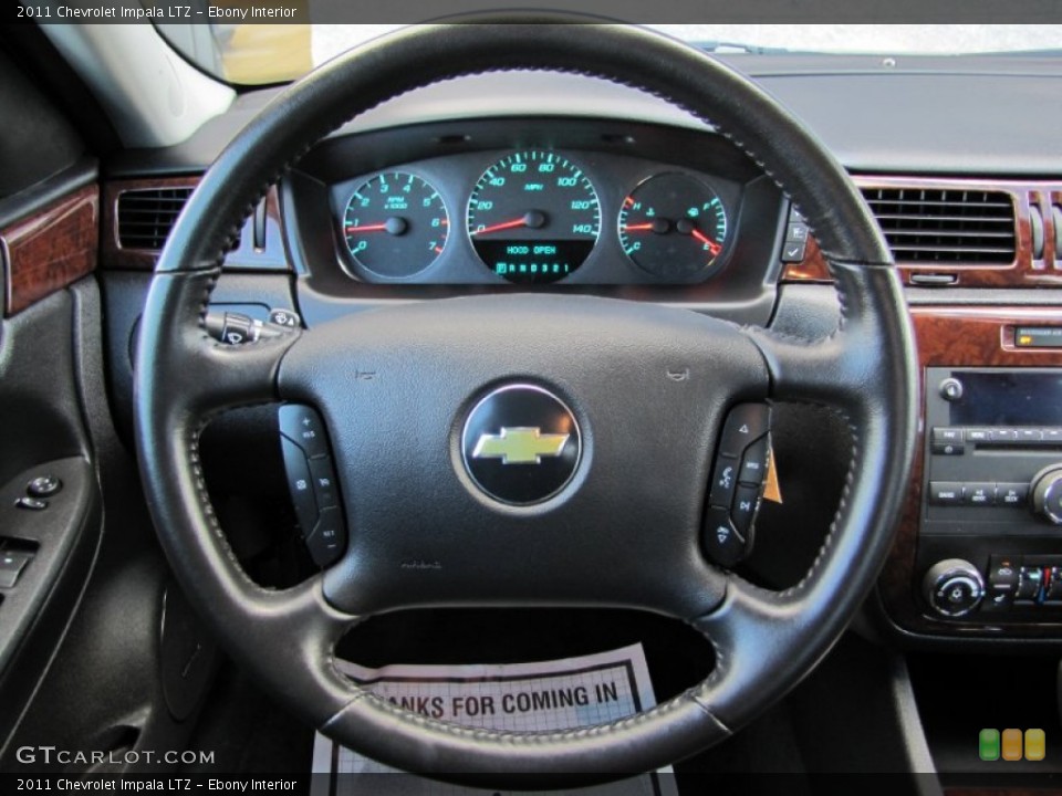 Ebony Interior Steering Wheel for the 2011 Chevrolet Impala LTZ #61031557