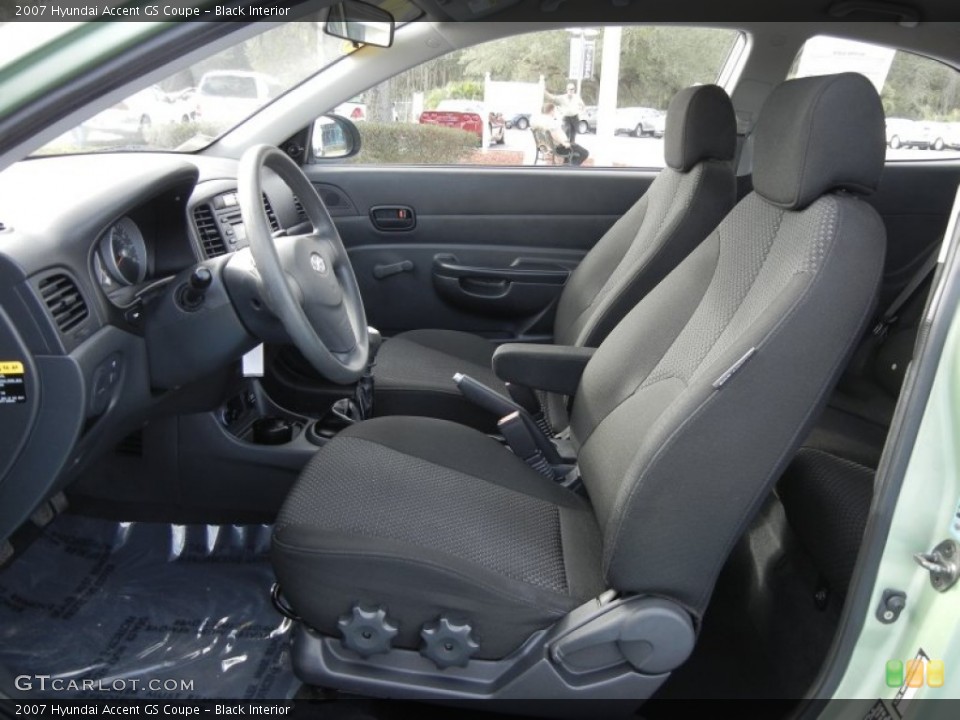 Black Interior Photo for the 2007 Hyundai Accent GS Coupe #61035315