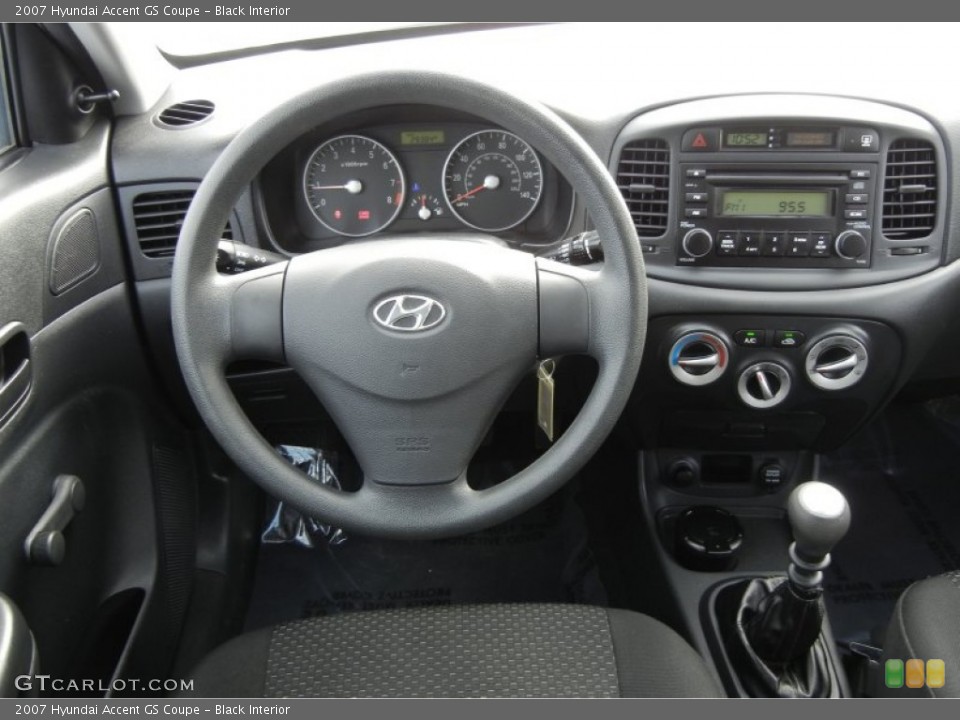 Black Interior Dashboard for the 2007 Hyundai Accent GS Coupe #61035379
