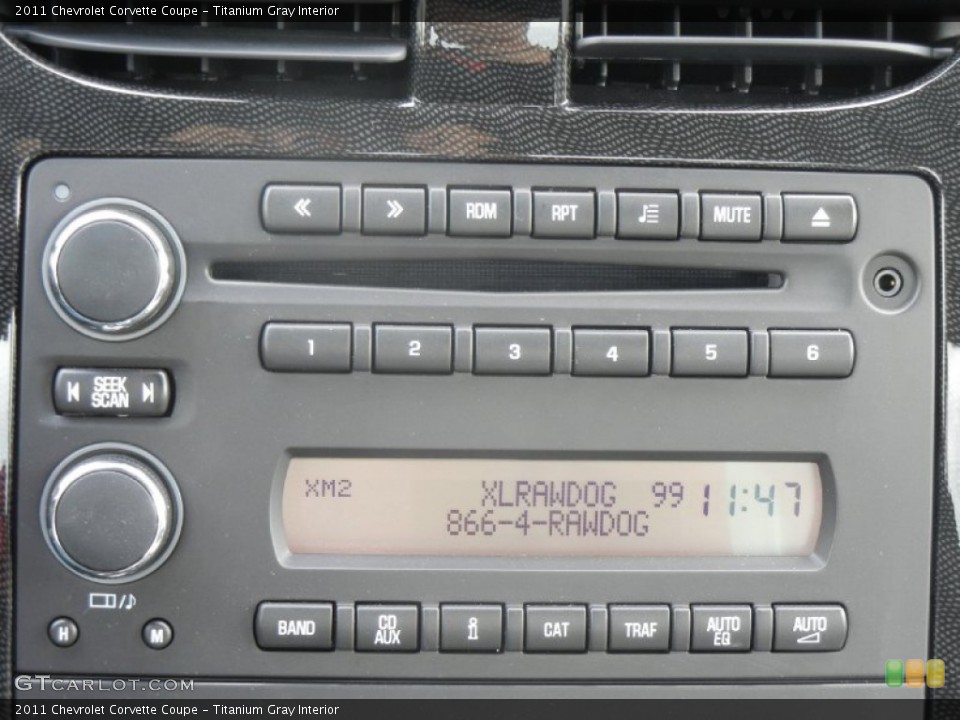 Titanium Gray Interior Audio System for the 2011 Chevrolet Corvette Coupe #61035715