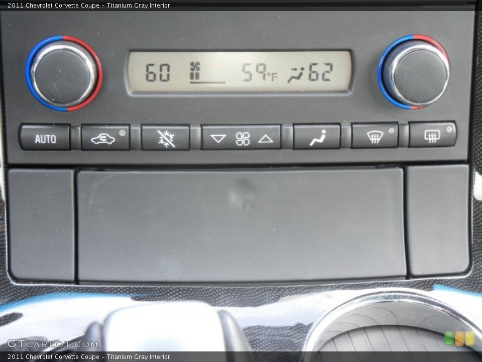 Titanium Gray Interior Controls for the 2011 Chevrolet Corvette Coupe #61035721