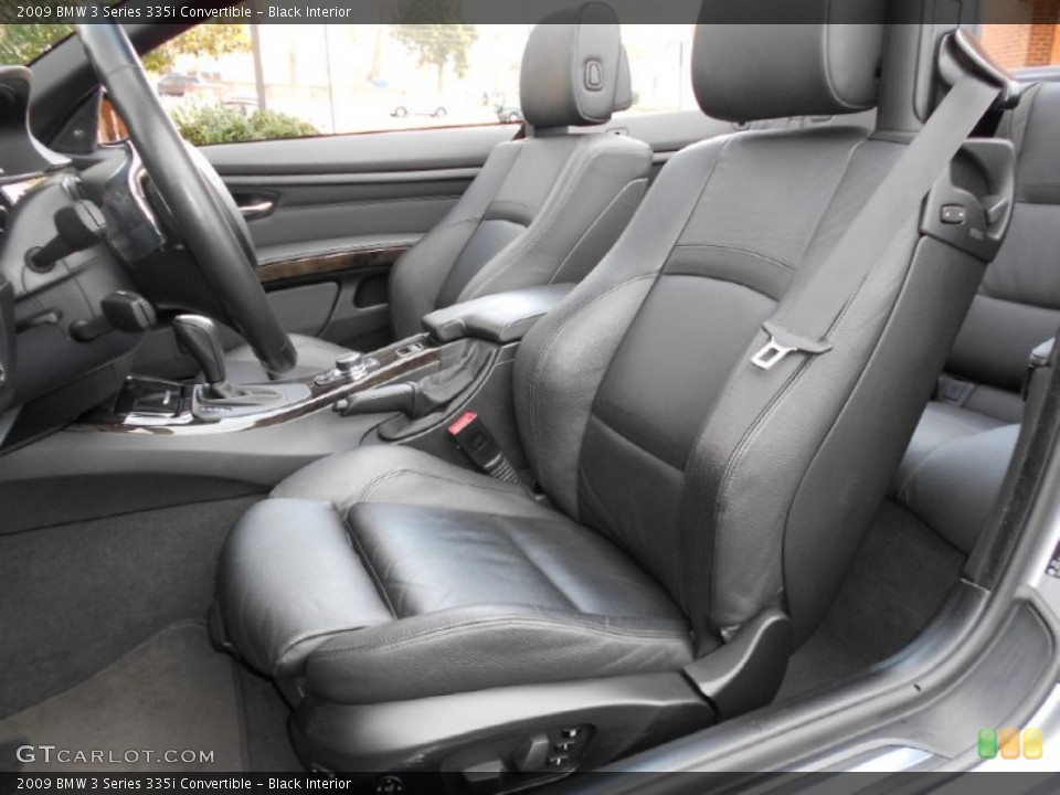 Black Interior Front Seat for the 2009 BMW 3 Series 335i Convertible #61036197