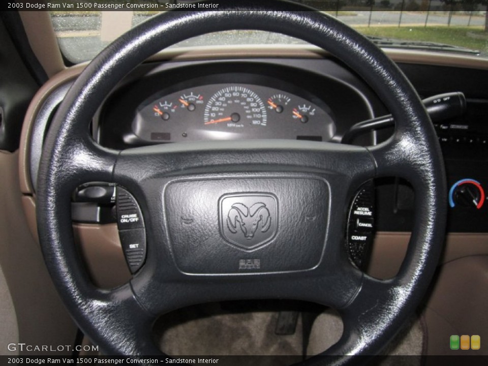 Sandstone Interior Steering Wheel For The 2003 Dodge Ram Van