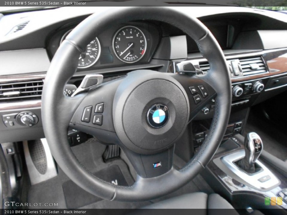 Black Interior Steering Wheel for the 2010 BMW 5 Series 535i Sedan #61036537