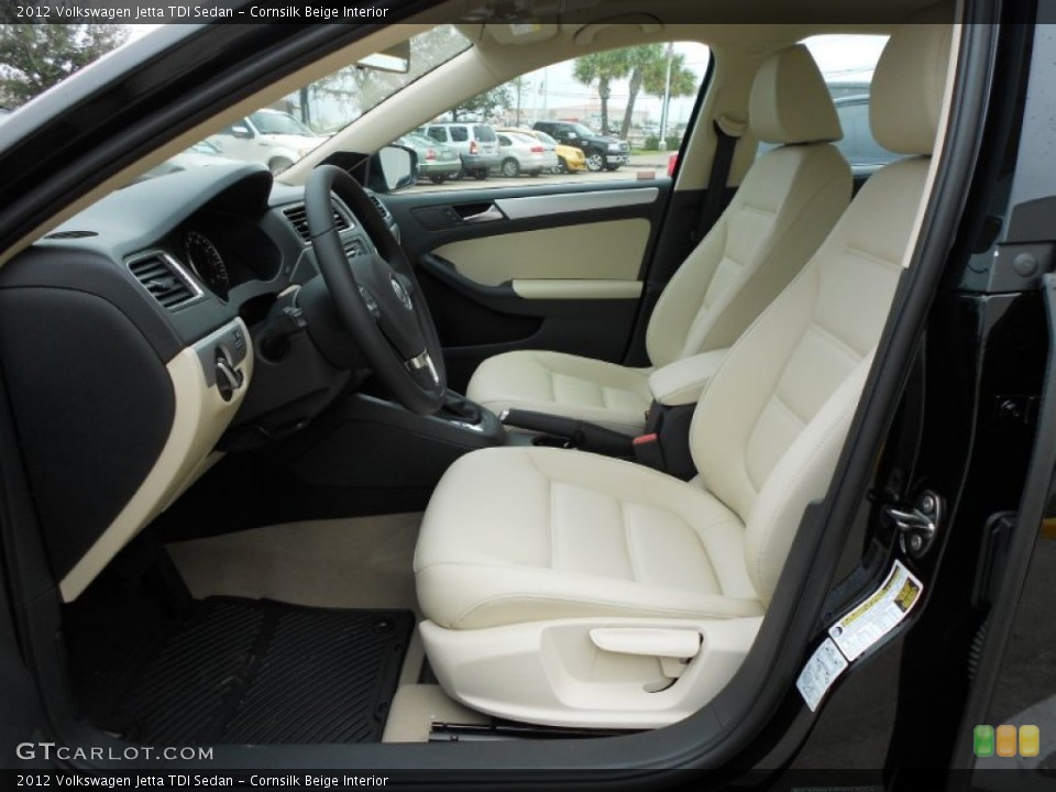 Cornsilk Beige Interior Photo for the 2012 Volkswagen Jetta TDI Sedan #61037526