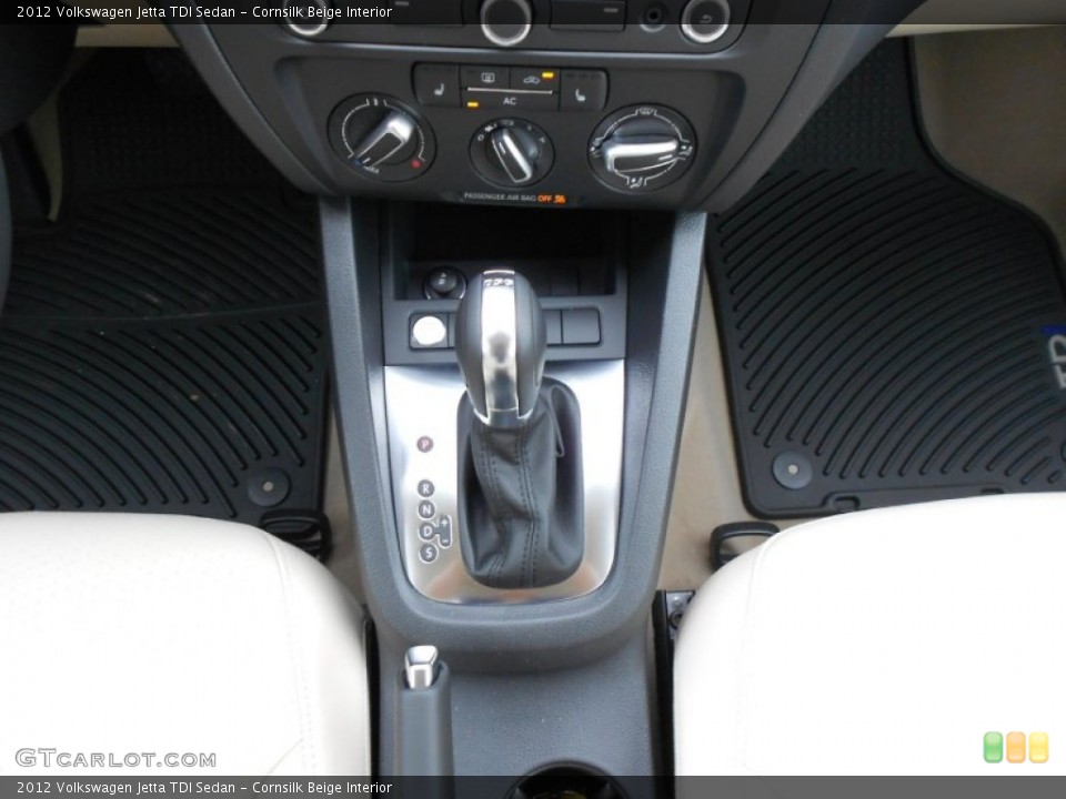 Cornsilk Beige Interior Transmission for the 2012 Volkswagen Jetta TDI Sedan #61037588