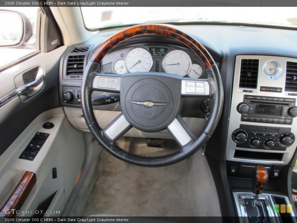 Dark Slate Gray/Light Graystone Interior Steering Wheel for the 2006 Chrysler 300 C HEMI #61043113
