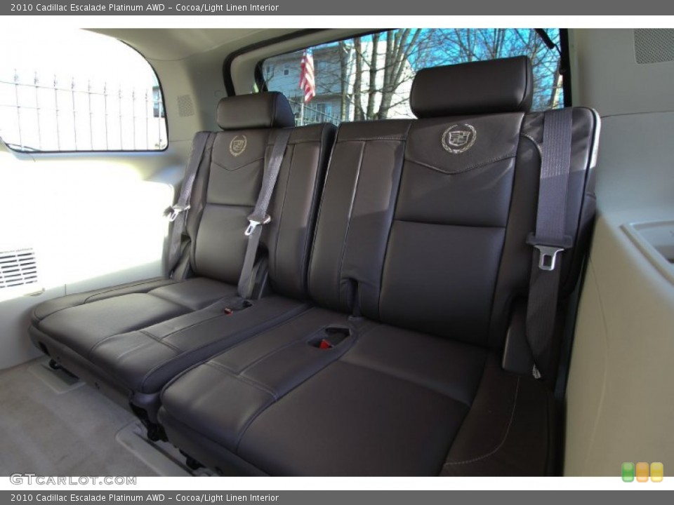 Cocoa/Light Linen Interior Rear Seat for the 2010 Cadillac Escalade Platinum AWD #61043446