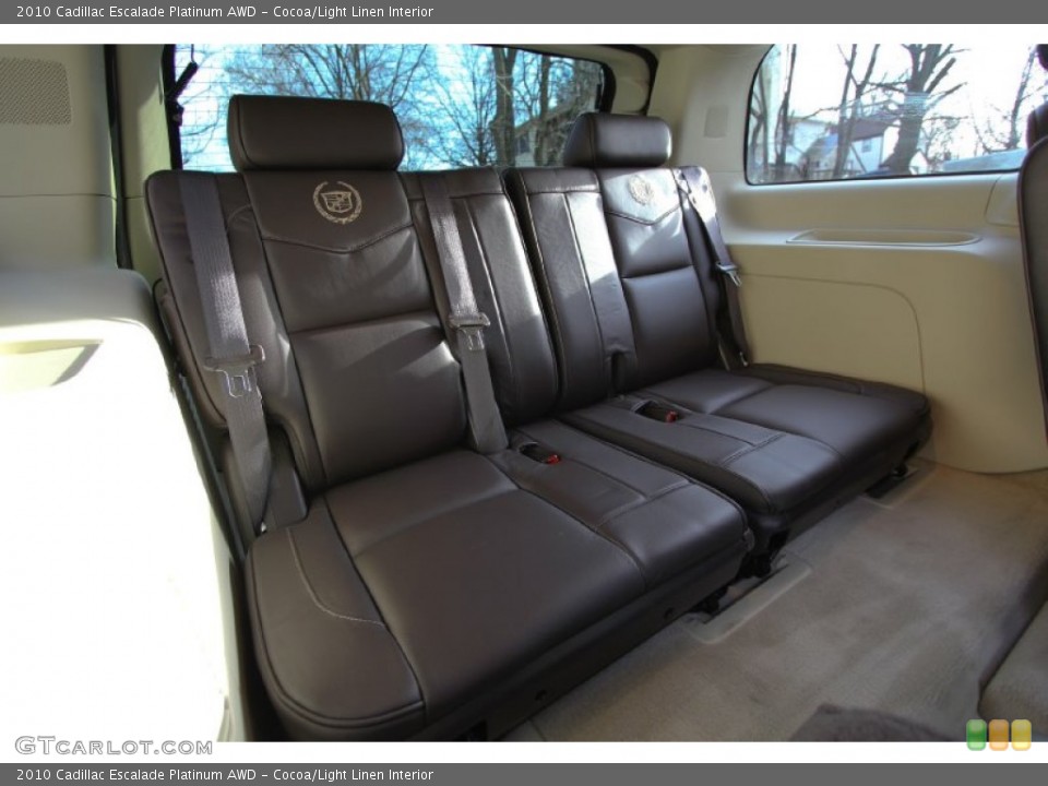 Cocoa/Light Linen Interior Rear Seat for the 2010 Cadillac Escalade Platinum AWD #61043452