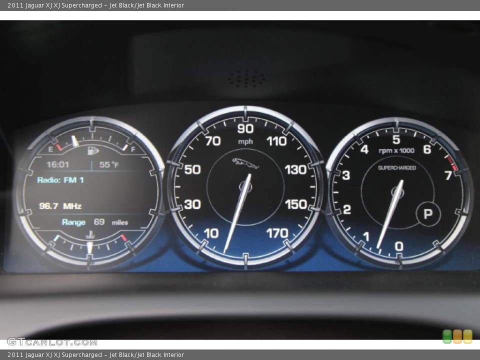Jet Black/Jet Black Interior Gauges for the 2011 Jaguar XJ XJ Supercharged #61043704