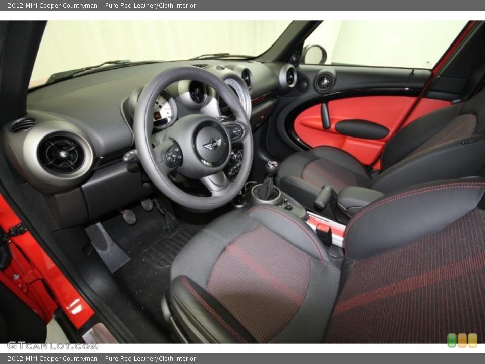 Pure Red Leather/Cloth Interior Photo for the 2012 Mini Cooper Countryman #61043844