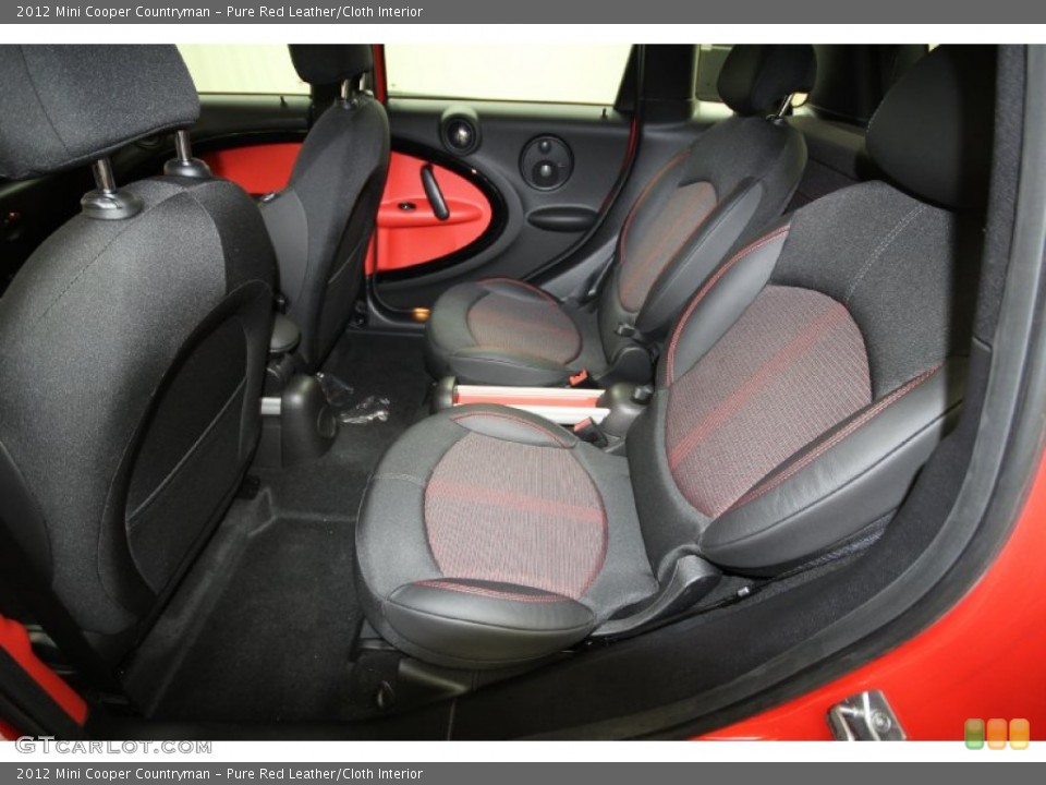 Pure Red Leather/Cloth Interior Rear Seat for the 2012 Mini Cooper Countryman #61043854