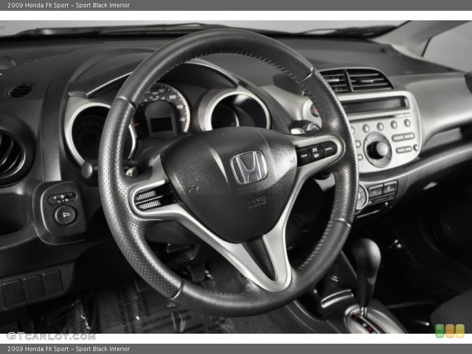 Sport Black Interior Steering Wheel for the 2009 Honda Fit Sport #61045828